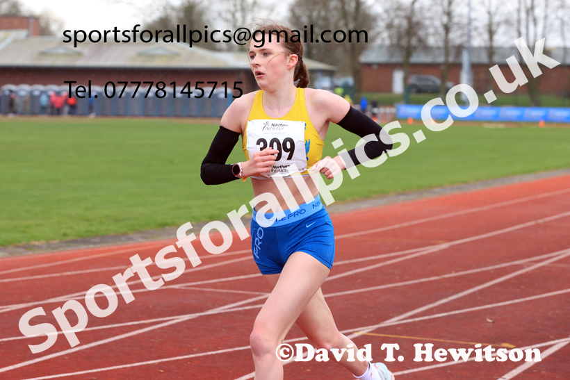 Womens Under-17s Young Athletes 5k, 2026 Northern Mens 12 and Womens 6 Stage Road Relays and Young Athletes 5k, Sheepmount Stadium, Carlisle. Photo: David T. Hewitson/Sports for All Pics